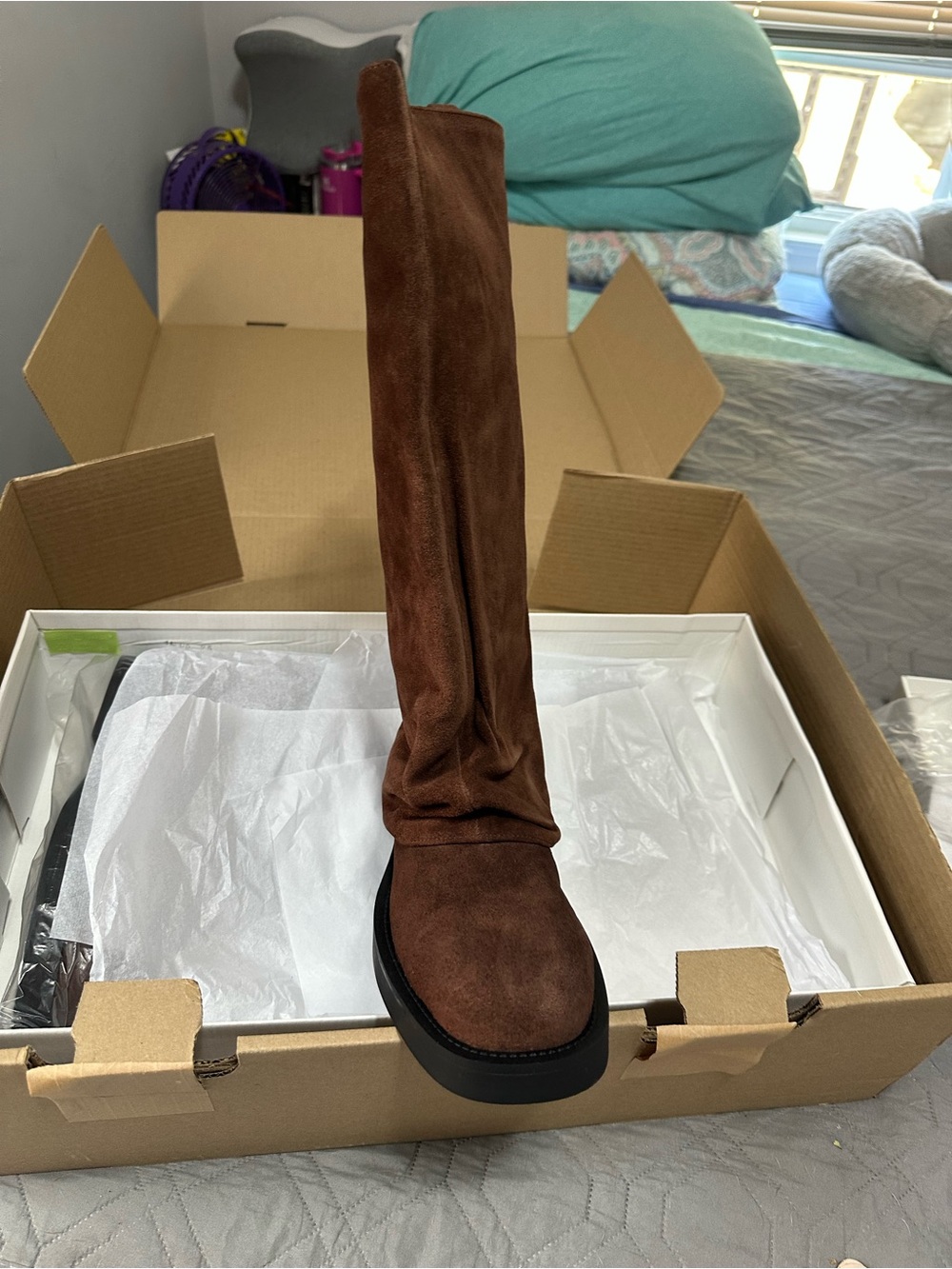 CLOSET CLOSING NWT SCHUTZ Kiera Up Platform Knee High Boots - Picture 7 of 13